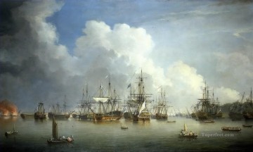  Habana Pintura al %C3%B3leo - Dominic Serres el Viejo La flota española capturada en La Habana 1762 Batallas navales